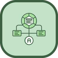 Workflow Line filled sliped Icon vector