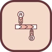 Timeline Line filled sliped Icon vector
