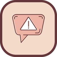 Alert Line filled sliped Icon vector