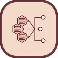 Index Line filled sliped Icon vector