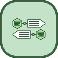 Infographic elements Line filled sliped Icon vector