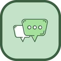 Chat bubbles Line filled sliped Icon vector