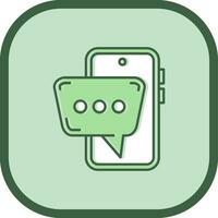 Smartphone Line filled sliped Icon vector