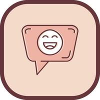 Happy Line filled sliped Icon vector