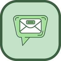 Mail Line filled sliped Icon vector