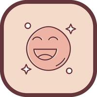 Happy Line filled sliped Icon vector