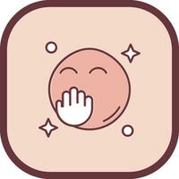 Blush Line filled sliped Icon vector