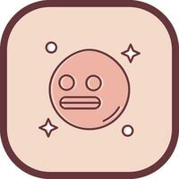 Shocked Line filled sliped Icon vector