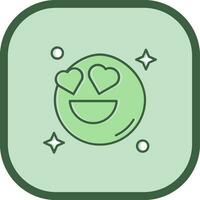 In love Line filled sliped Icon vector