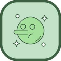 Liar Line filled sliped Icon vector