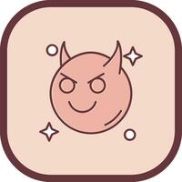Demon Line filled sliped Icon vector