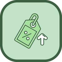 Price tag Line filled sliped Icon vector