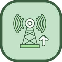 Signal Line filled sliped Icon vector