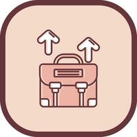 Career path Line filled sliped Icon vector