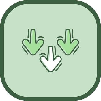 Decrease Line filled sliped Icon vector
