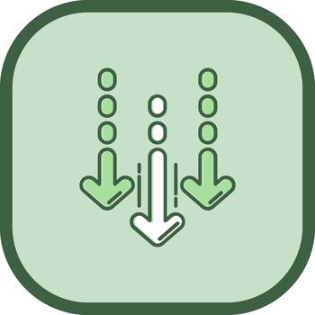 Decrease Line filled sliped Icon vector