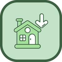 Property Line filled sliped Icon vector
