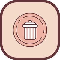 Delete Line filled sliped Icon vector