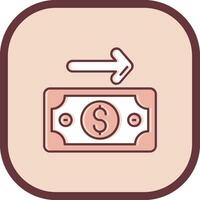 Payment Line filled sliped Icon vector