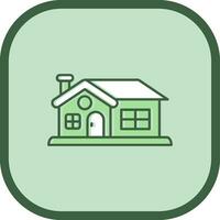 House Line filled sliped Icon vector