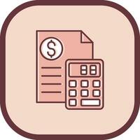 Calculator Line filled sliped Icon vector