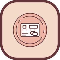 Pay Line filled sliped Icon vector