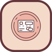 Pay Line filled sliped Icon vector