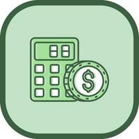 Calculator Line filled sliped Icon vector