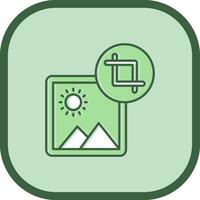Crop Line filled sliped Icon vector