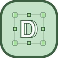 Logo Line filled sliped Icon vector