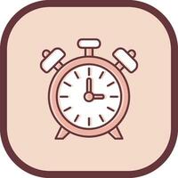 Alarm clock Line filled sliped Icon vector