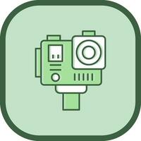 Action camera Line filled sliped Icon vector