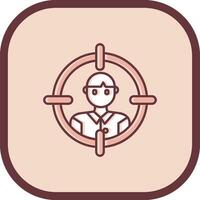 Target audience Line filled sliped Icon vector
