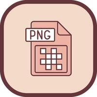 png archivo formato línea lleno resbaló icono vector