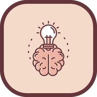 Brainstroming Line filled sliped Icon vector