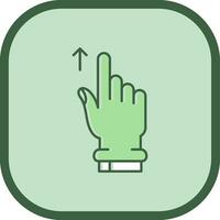 Swipe Up Line filled sliped Icon vector
