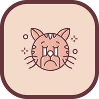 Cry Line filled sliped Icon vector