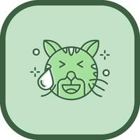 Sweat Line filled sliped Icon vector