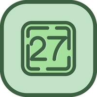 Twenty Seven Line filled sliped Icon vector