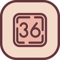 Thirty Six Line filled sliped Icon vector