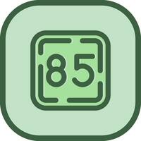 Eighty Five Line filled sliped Icon vector