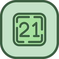 Twenty One Line filled sliped Icon vector