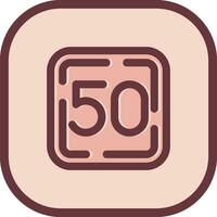 Fifty Line filled sliped Icon vector