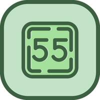 Fifty Five Line filled sliped Icon vector