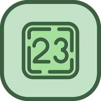 Twenty Three Line filled sliped Icon vector