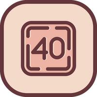 Forty Line filled sliped Icon vector