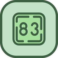 Eighty Three Line filled sliped Icon vector