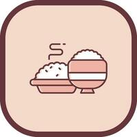 Meal Line filled sliped Icon vector