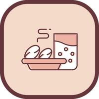 Iftar Line filled sliped Icon vector