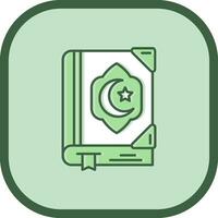 Quran Line filled sliped Icon vector